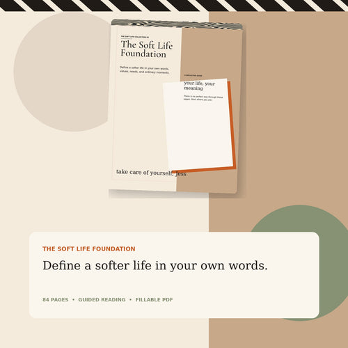 The Soft Life Foundation cover and 84 page guided workbook